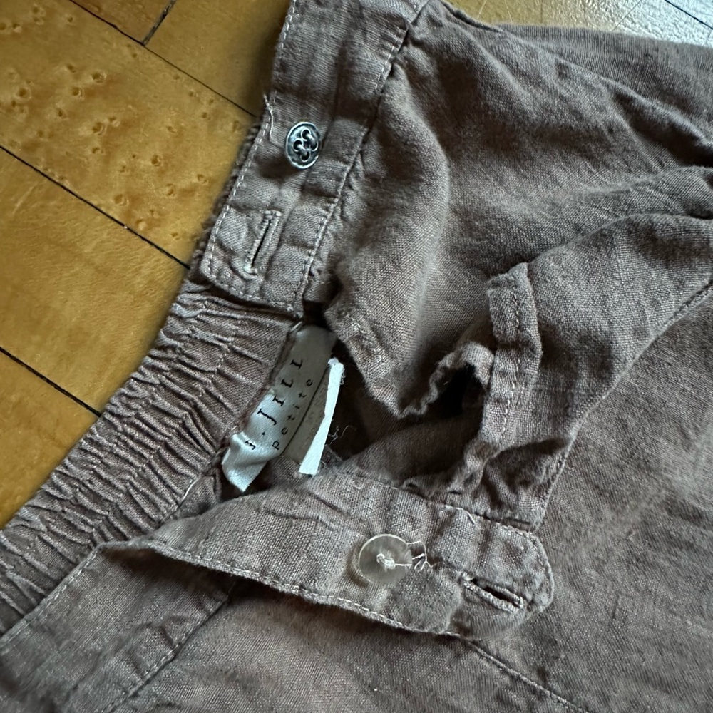 Casual Brown Linen Pants